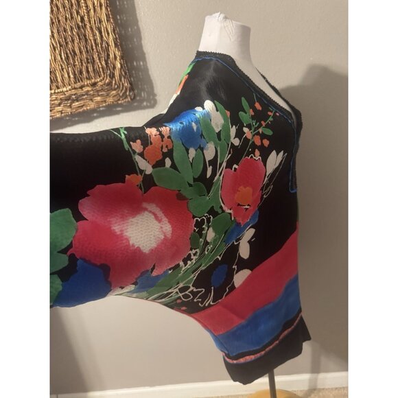 Bebe Dress S Small SILK Kimono Dolman Sleeve Resort Cruise Party SUMMER - Picture 5 of 14